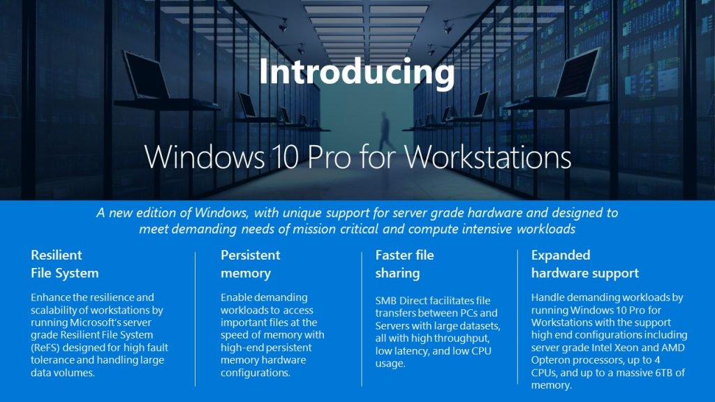 Windows 10 Pro for Workstations- Hệ điều hành mạnh nhất thế giới cho Máy  Trạm, Workstations - MÁY TRẠM XANH - Workstation - Máy Trạm - Phân tích 3D  - Mô phỏng